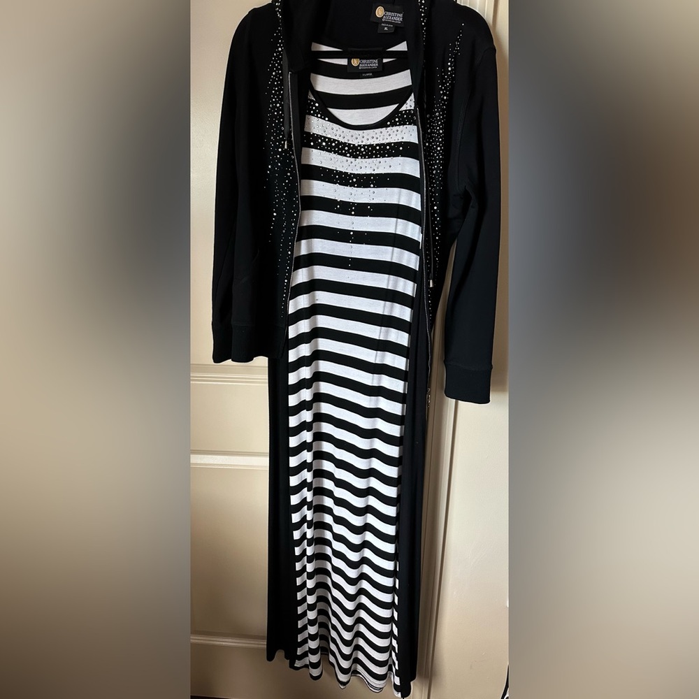 Tank dress with matching sweatshirt